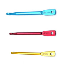 Load image into Gallery viewer, Knitting Stitch Fixers - Set of 3 tiny Crochet Hooks on ring