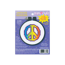 Load image into Gallery viewer, Learn a Craft ~ Rainbow Peace Counted Cross Stitch