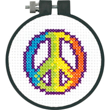 Load image into Gallery viewer, Learn a Craft ~ Rainbow Peace Counted Cross Stitch
