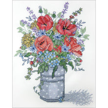 Charger l'image dans la galerie, Poppies - Stamped Cross Stitch Kit
