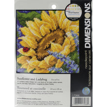 Load image into Gallery viewer, Sunflower &amp; Ladybug Needlepoint kit
