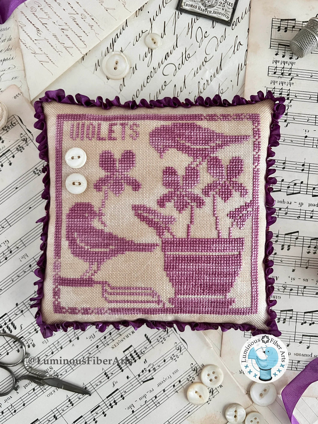 Gathering Violets ~ 2024 Needlework Market