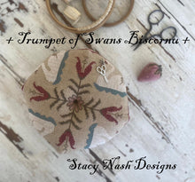 Load image into Gallery viewer, Trumpet of Swans Biscornu ~ 2024 Needlework Market
