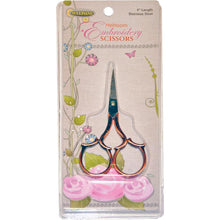 Load image into Gallery viewer, Heirloom Embroidery Scissors Leaf Handle ~ Copper
