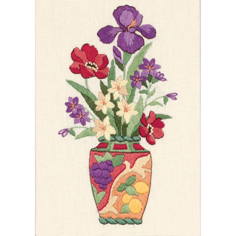 Elegant Floral Crewel Kit