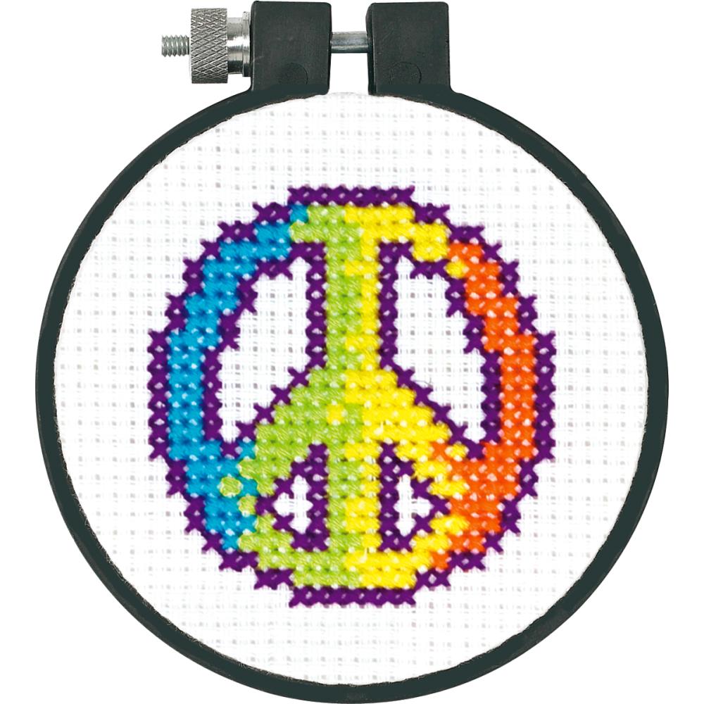 Learn a Craft ~ Rainbow Peace Counted Cross Stitch