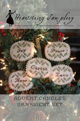 Advent Candles Ornament Set