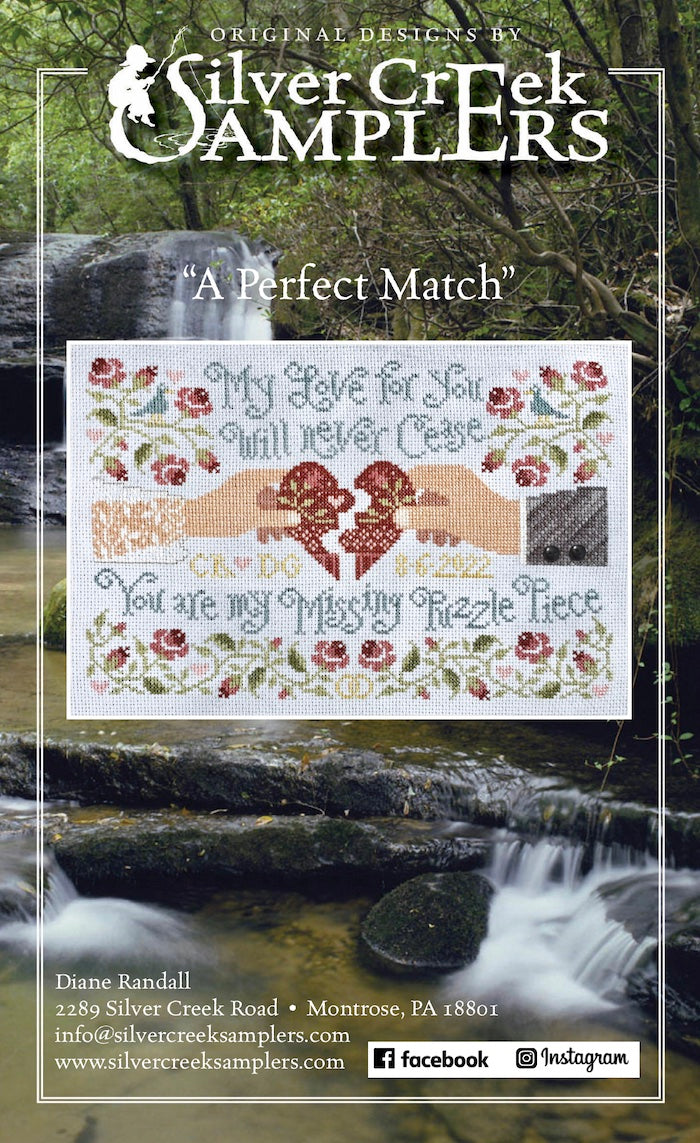 A Perfect Match ~ Silver Creek Sampler  Needlework Market 8/27-8/29