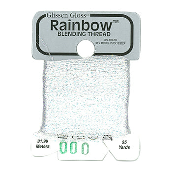 000 (Bright White) ~ Glissen Gloss Rainbow Blending Thread