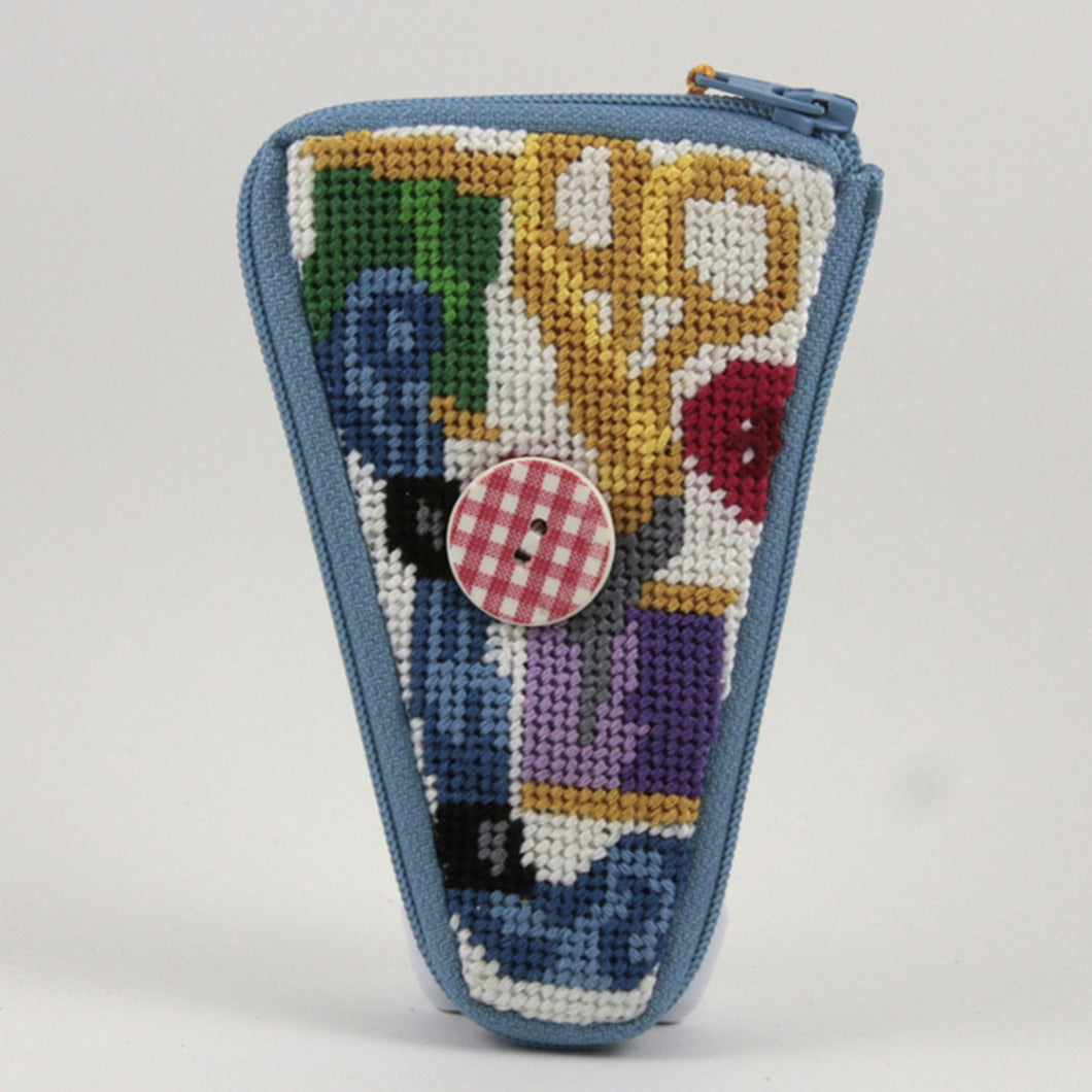 Stitch 'N Zip Needlepoint Scissors Case  ~ Sewing