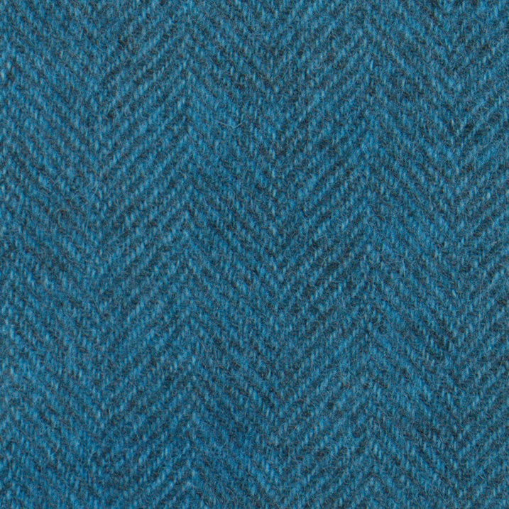 Blue Topaz Herringbone ~ Weeks Dye Works Wool Fabric