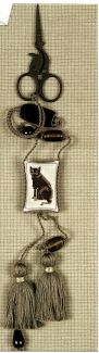 Black Cat Fob Kit & Scissors