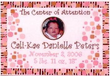 Center of Attention Birth Announcement