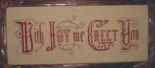 Load image into Gallery viewer, With Joy We Greet You (ck stitch count; cost of linen)
