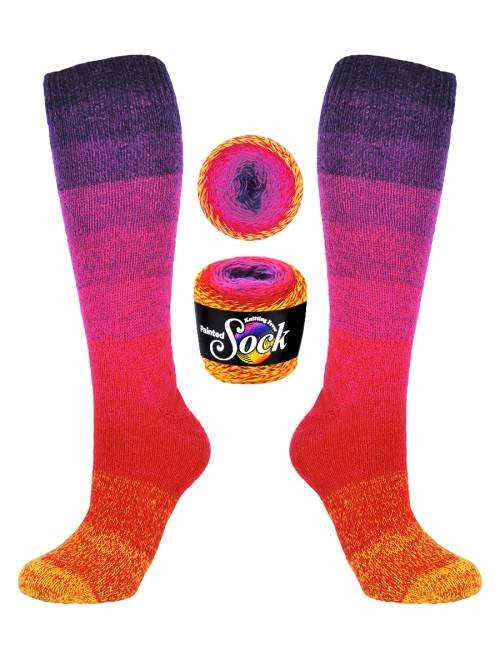 Ibiza Sundown (#113) - KFI Painted Sock Yarn