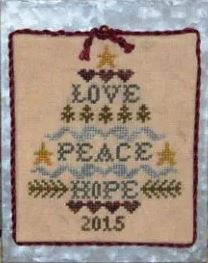 Love Peace Hope Tree - Love Peace Hope Tree chart - Salty Yarns