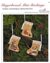 Load image into Gallery viewer, Gingerbread Mini Stocking Ornaments

