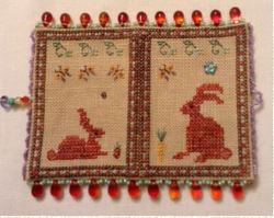 Red Rabbits Needle Book