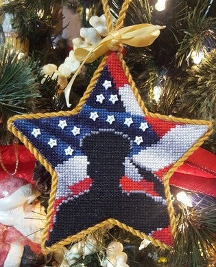 Long May She Wave Ornament Scissor Fob