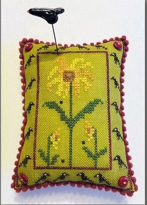 Sunflowers and Crows Pincushion